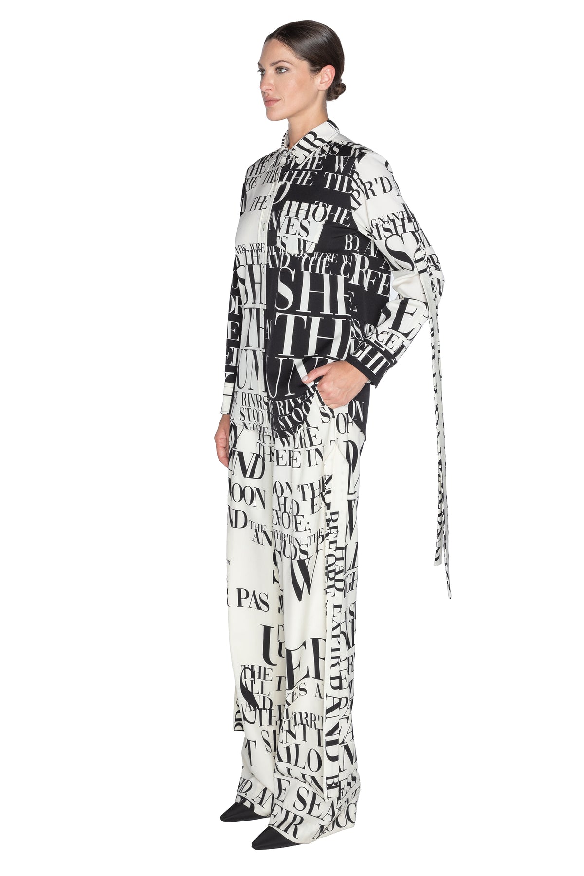 'POEME' CLASSIC SHIRT WITH STRAPS -  - Libertine