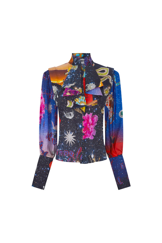 'STARRY NIGHT REDUX' BISHOP SLEEVE BLOUSE - - Libertine - Main image