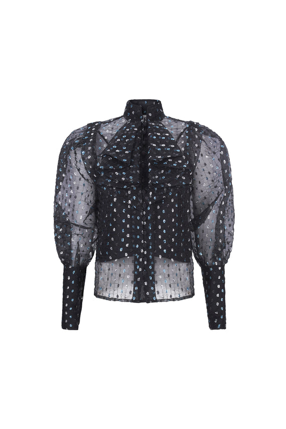'SPARKLE DOT' BISHOP SLEEVE BLOUSE - - Libertine - Main image