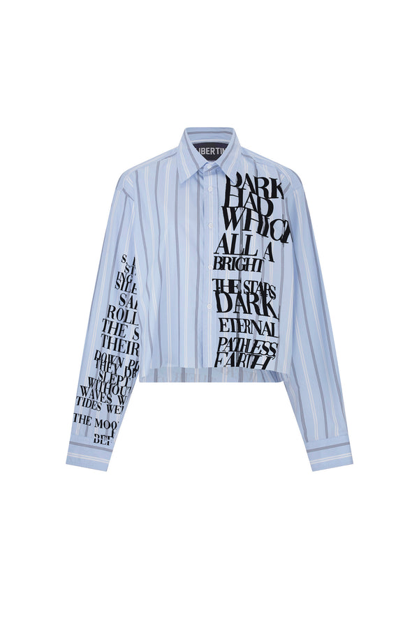 'DARKNESS' CROPPED CLASSIC SHIRT - - Libertine