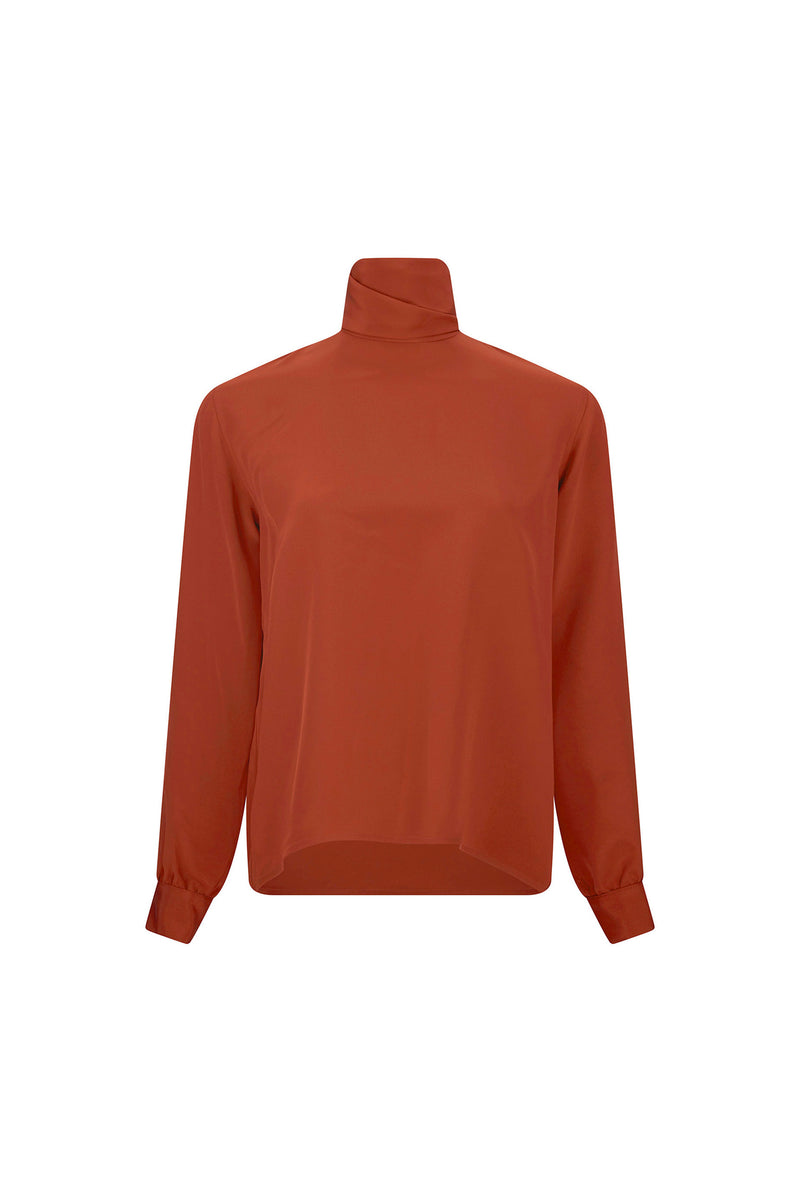 'BURNT ORANGE' BIANCA BLOUSE - - Libertine