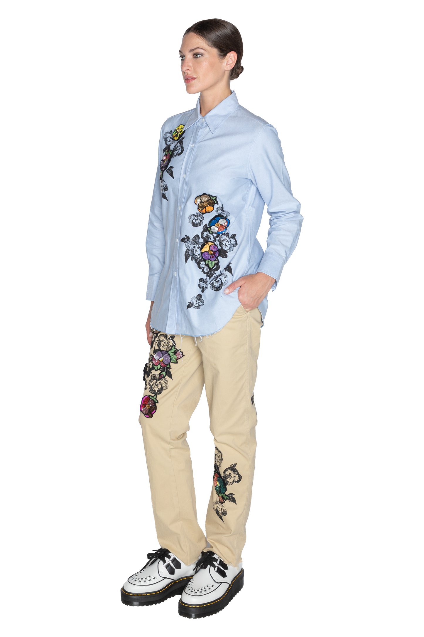 'PANSY GARDEN PATCH' NEW CLASSIC SHIRT -  - Libertine