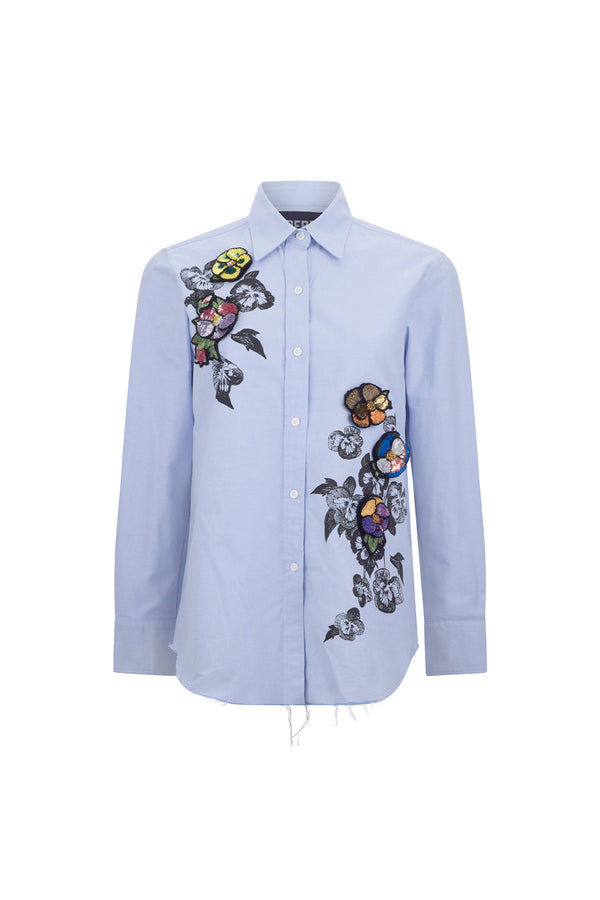 'PANSY GARDEN PATCH' NEW CLASSIC SHIRT - - Libertine