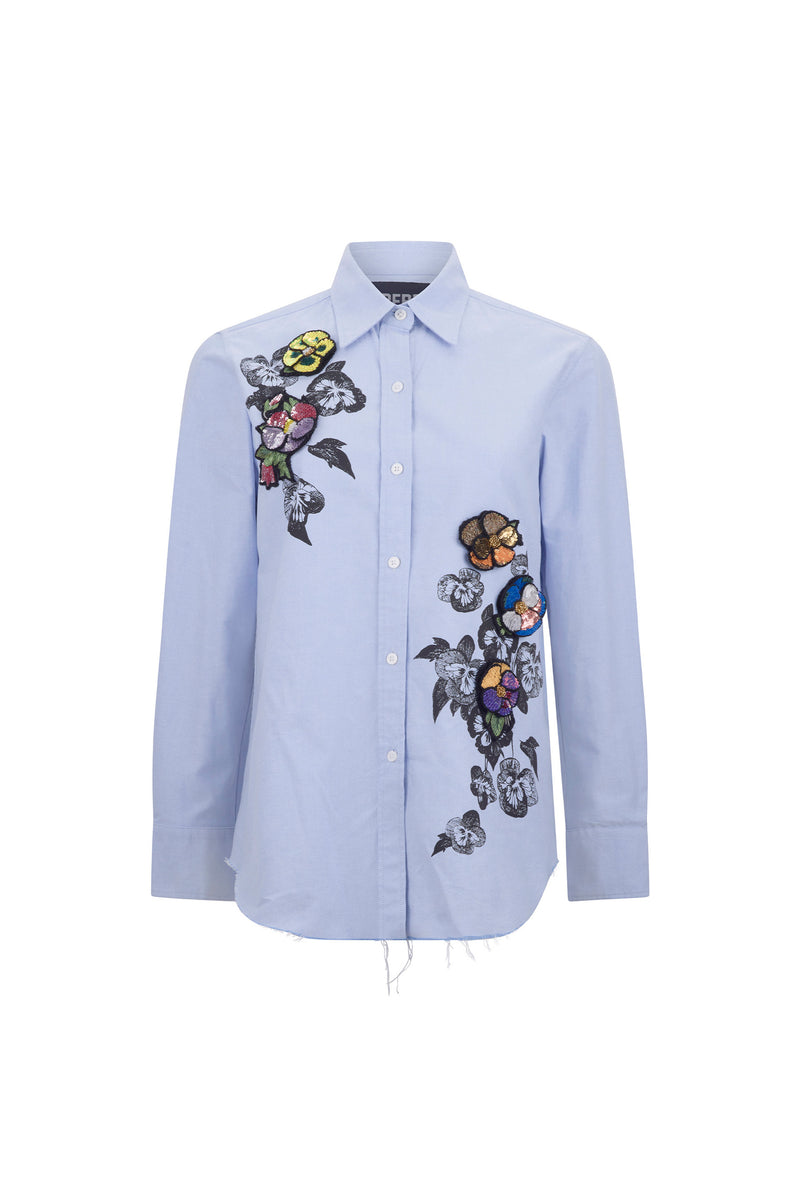 'PANSY GARDEN PATCH' NEW CLASSIC SHIRT - - Libertine