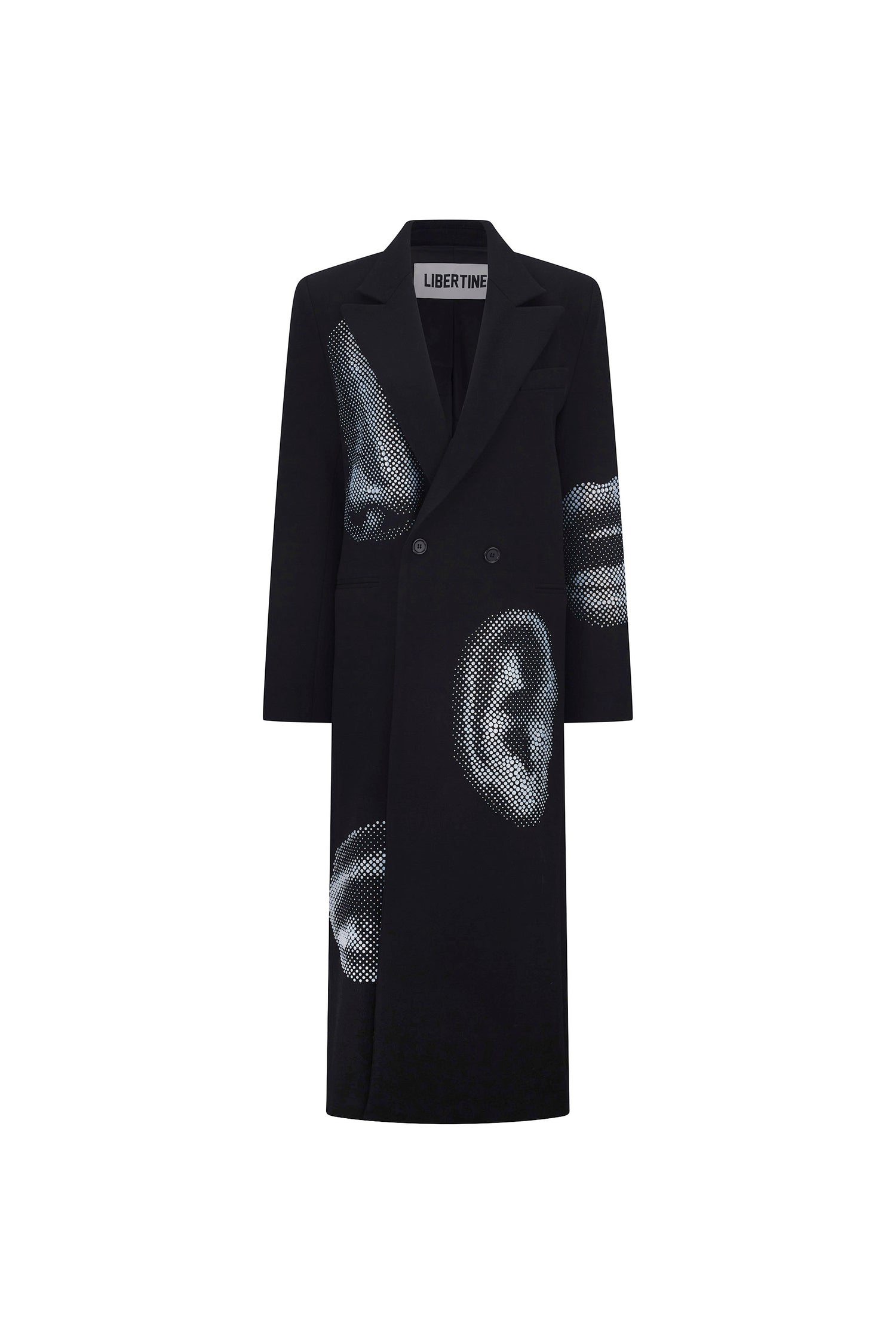 'FIVE SENSES CRYSTAL' MIDI DOUBLE BREASTED COAT -  - Libertine