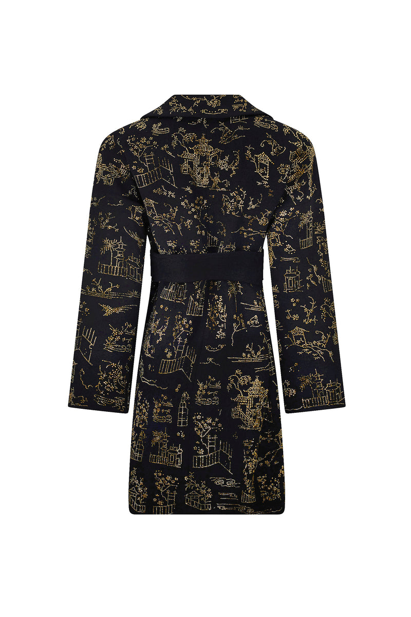 'CHINOISERIE' VIENNA WRAP COAT - - Libertine