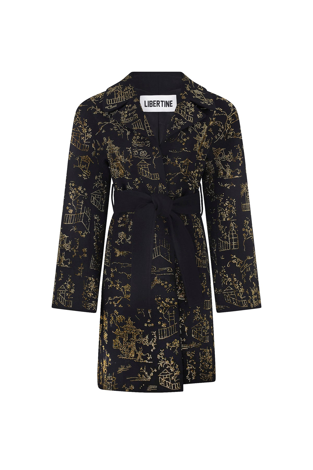 'CHINOISERIE' VIENNA WRAP COAT - - Libertine