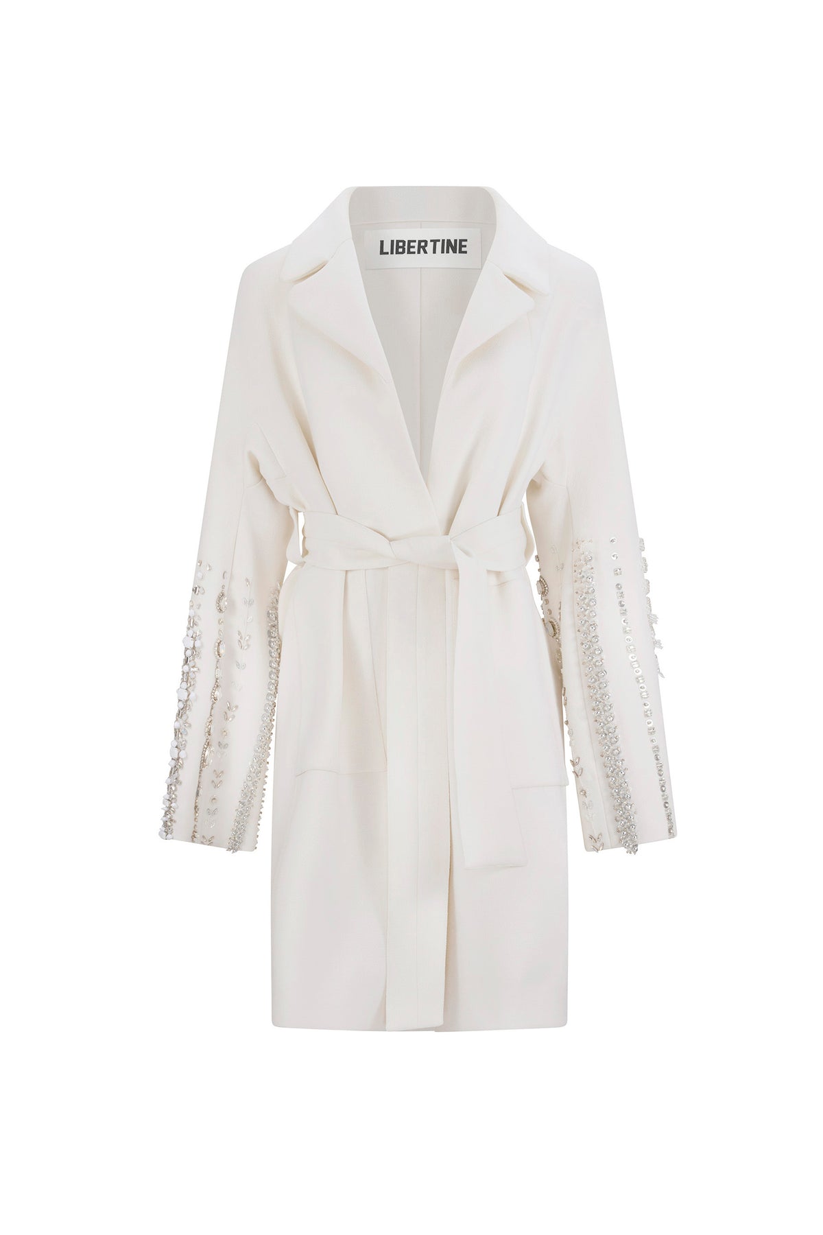 'EDEN ROC WINTER WHITE' VIENNA WRAP COAT - - Libertine