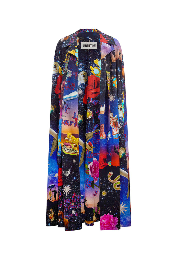 'STARRY NIGHT REDUX' MAXI TIE CAPE - - Libertine - Main image