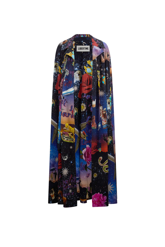 'STARRY NIGHT REDUX' MAXI TIE CAPE -  - Libertine