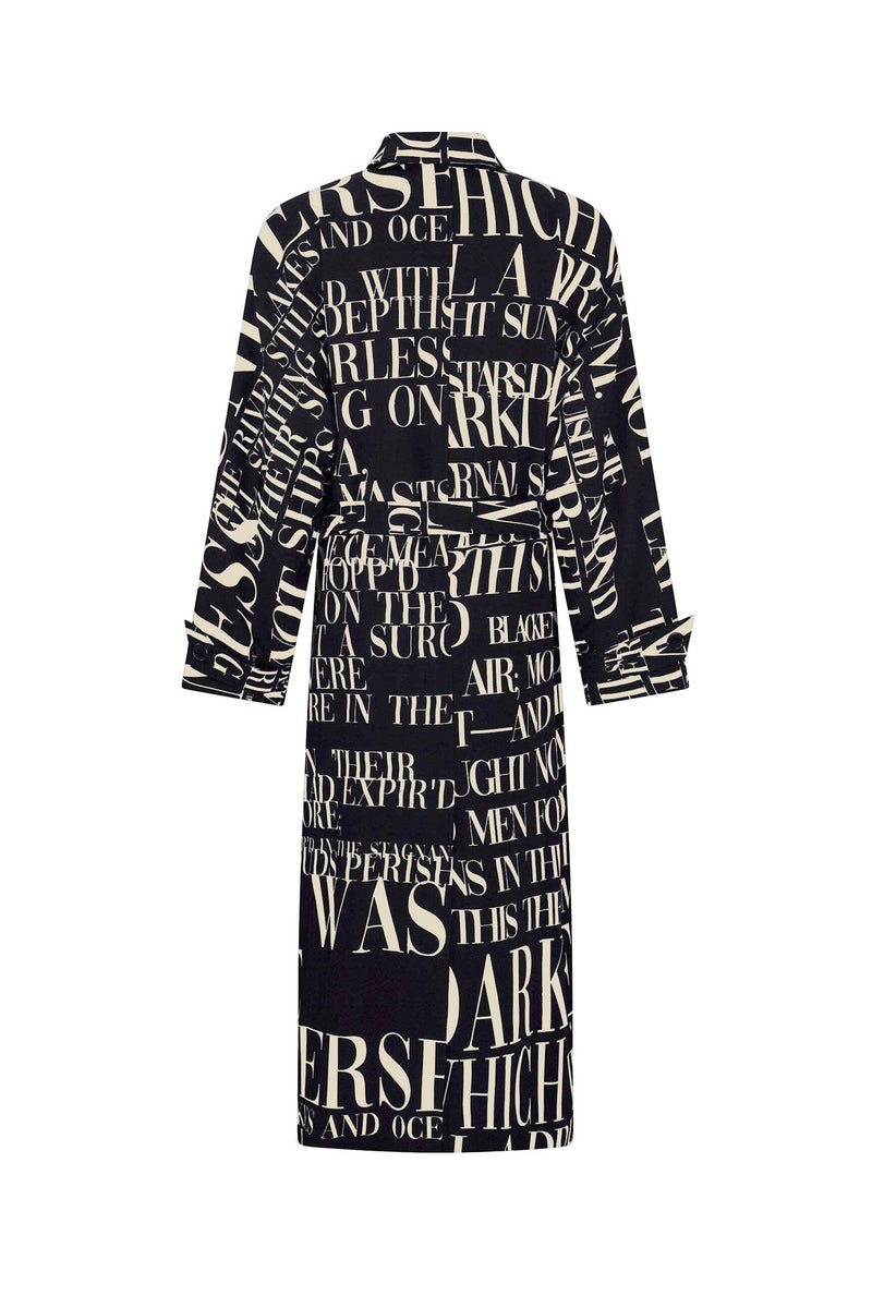 'POEME NOIR' NEW WAVE COAT - - Libertine