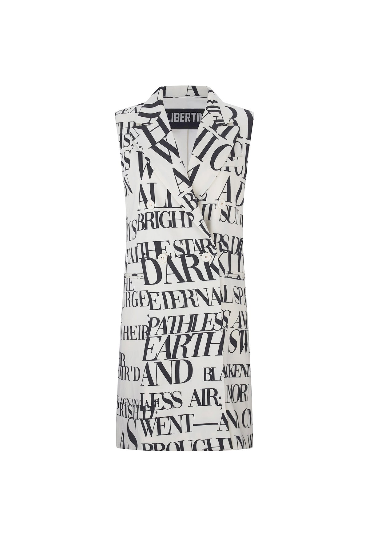 'POEME BLANC' DOUBLE BREASTED VEST - - Libertine