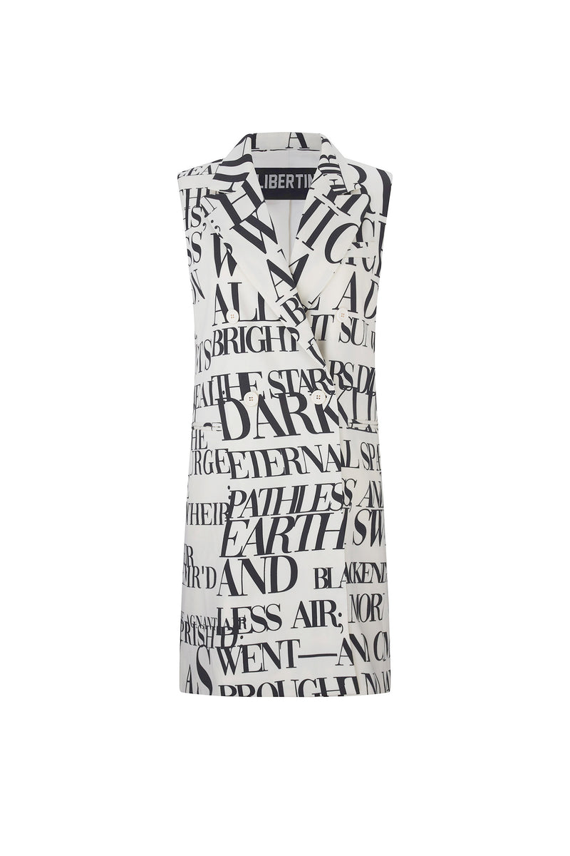 'POEME BLANC' DOUBLE BREASTED VEST - - Libertine