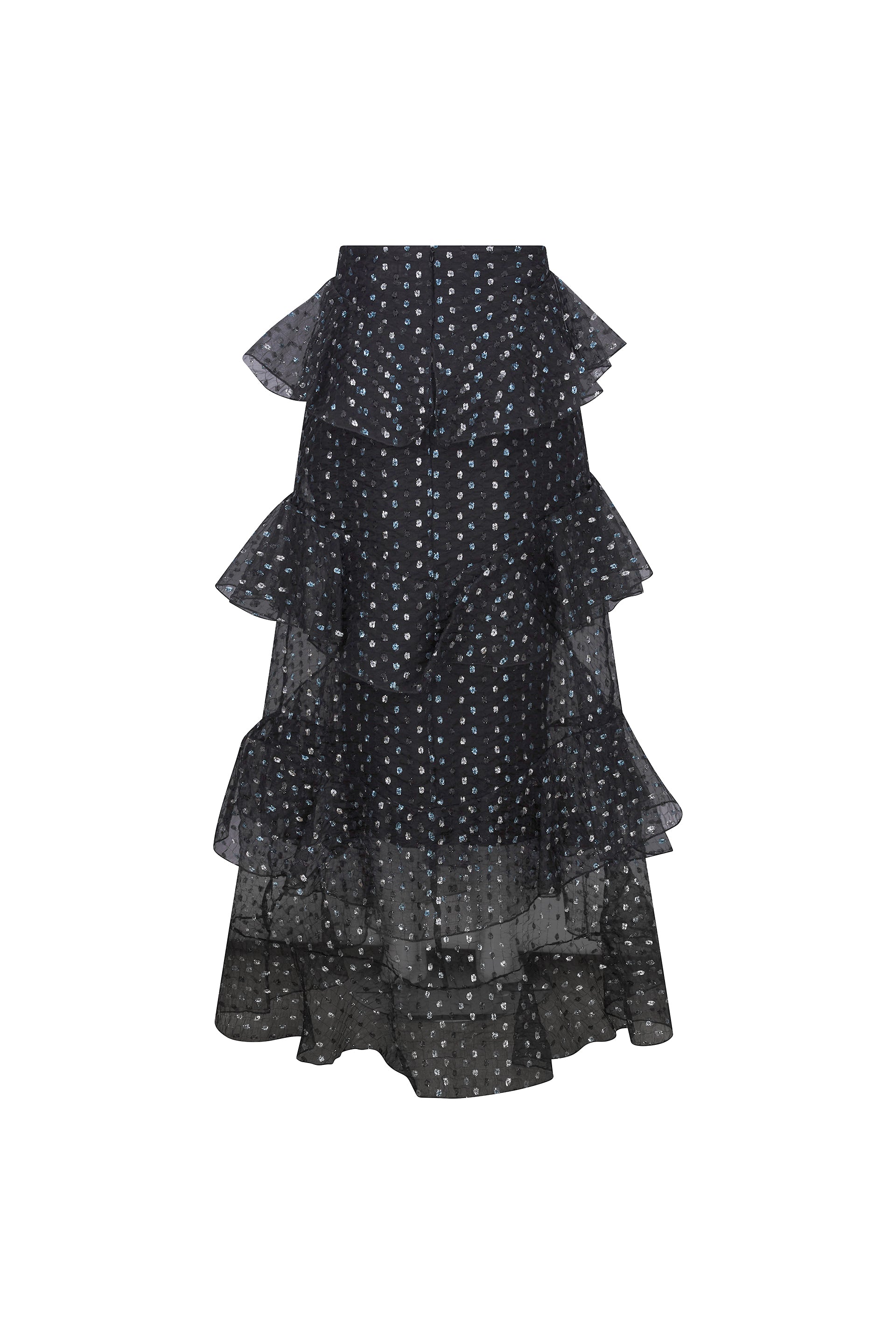 'SPARKLE DOT' LONG RUFFLE SKIRT -  - Libertine