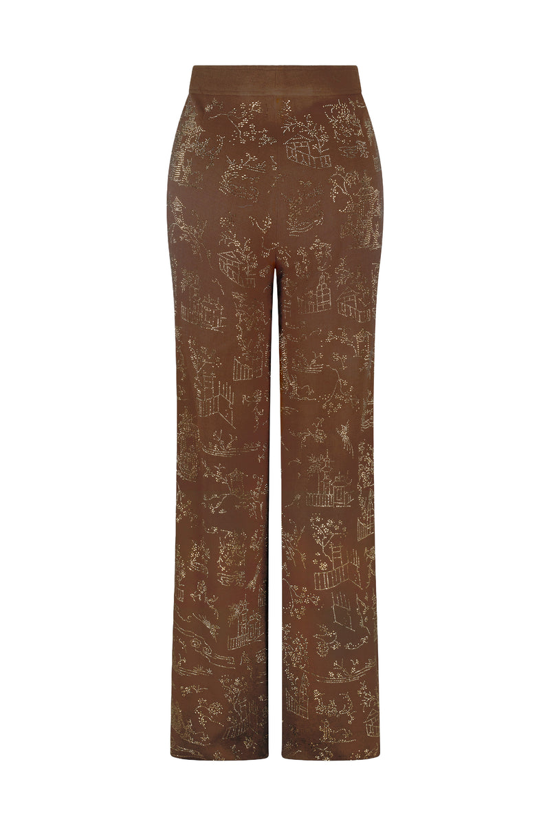 'CHINOISERIE' WIDE LEG PANTS - - Libertine