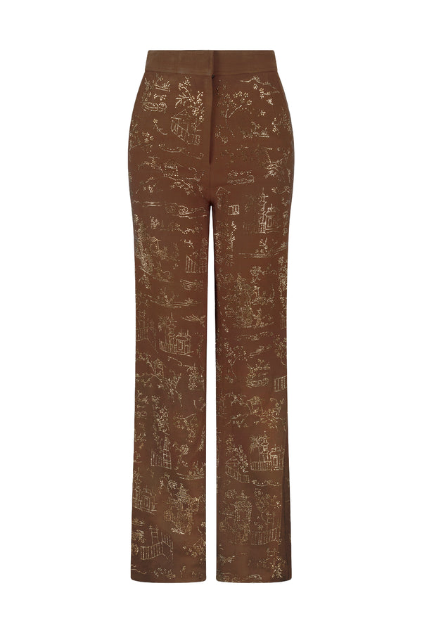 'CHINOISERIE' WIDE LEG PANTS - - Libertine