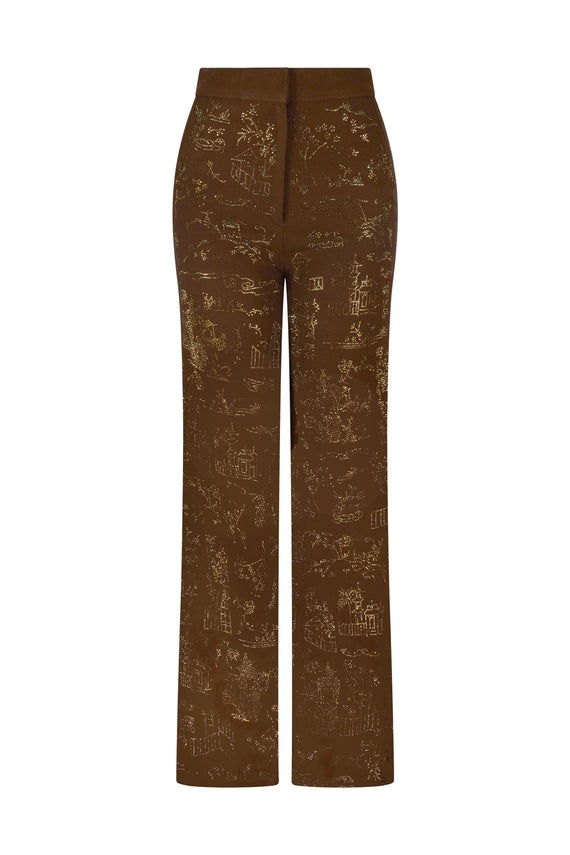 'CHINOISERIE' WIDE LEG PANTS -  - Libertine