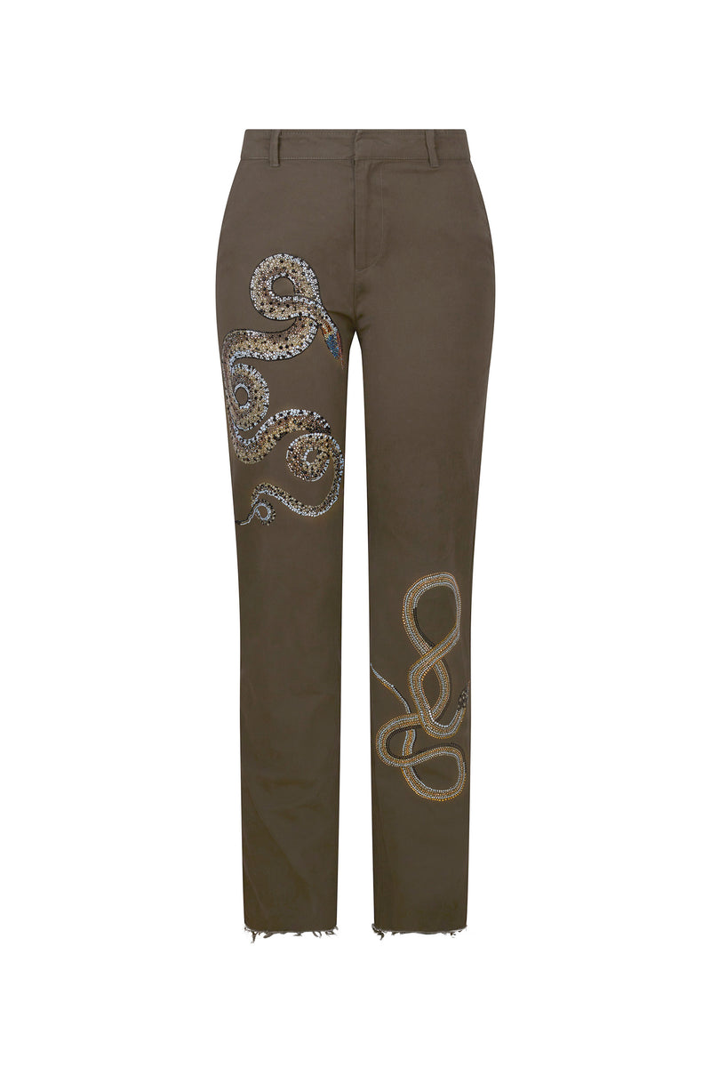 'REPTILIAN' CHINOS - - Libertine