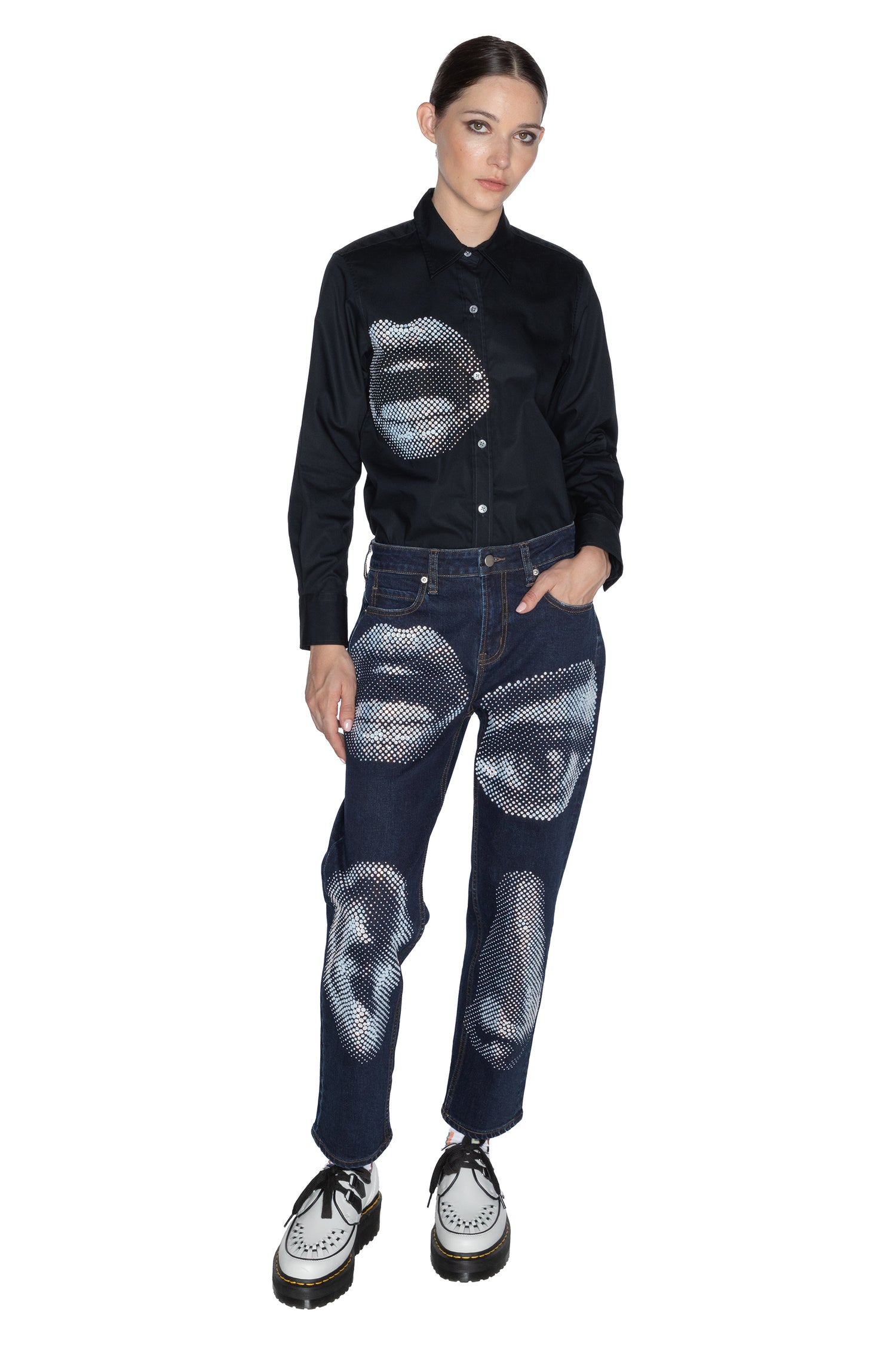 'FIVE SENSES CRYSTAL' BOYFRIEND JEAN -  - Libertine