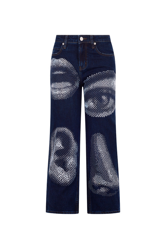 'FIVE SENSES CRYSTAL' BOYFRIEND JEAN -  - Libertine