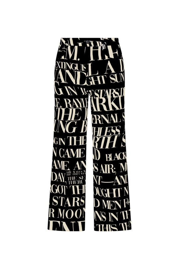 'POEME NOIR' CROPPED WIDE LEG PANT - - Libertine - Main image