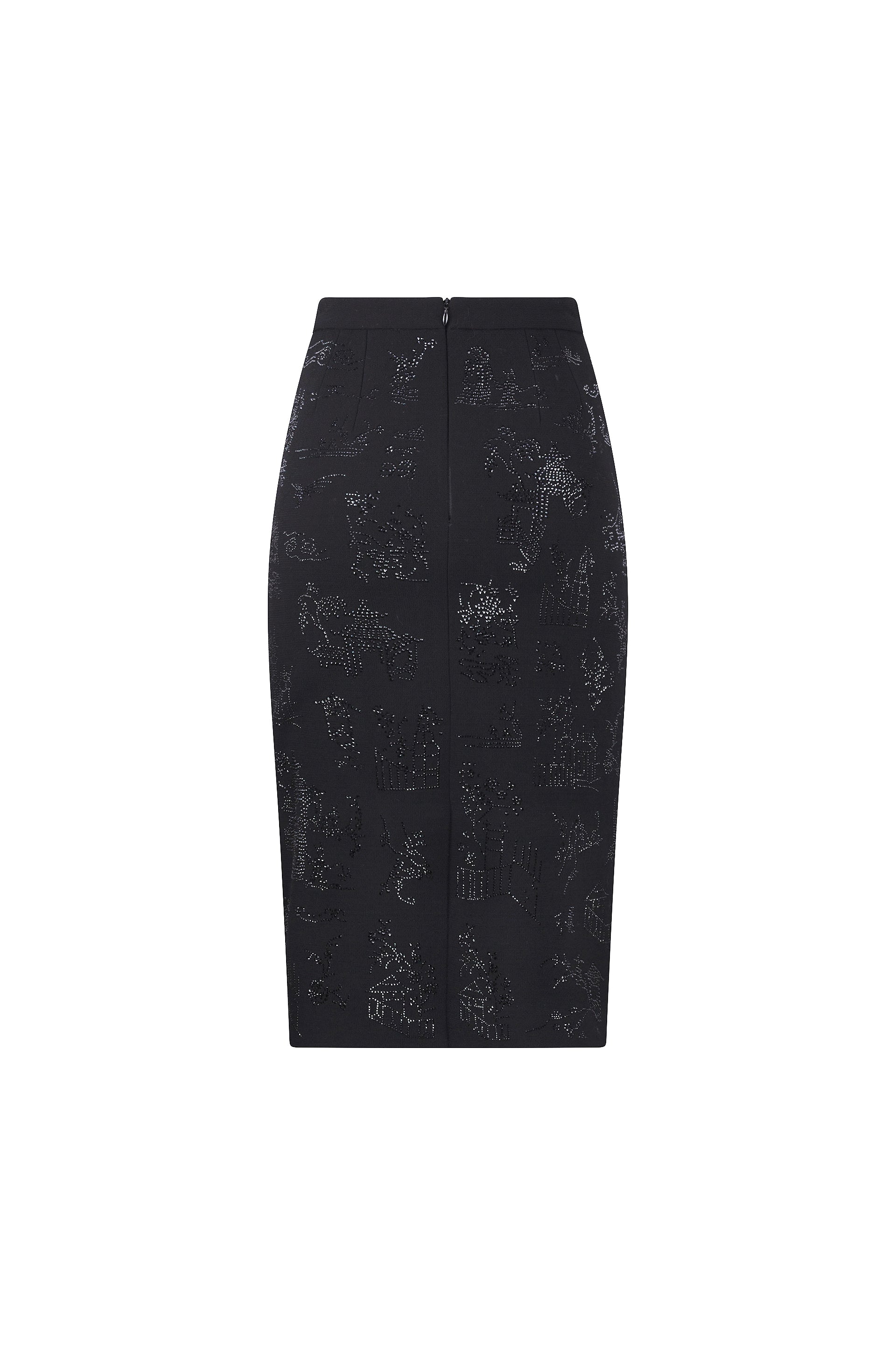 'CHINOISERIE' CLASSIC PENCIL SKIRT -  - Libertine