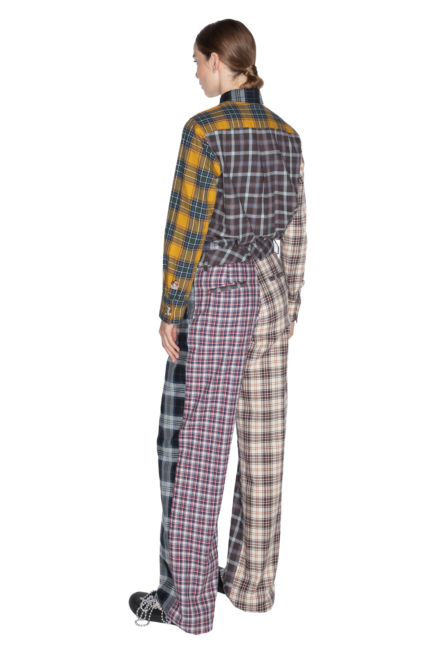 'VIBRANT PLAID MIXES' BAGGY TROUSER -  - Libertine