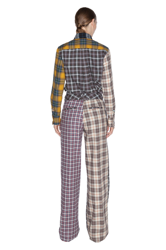 'VIBRANT PLAID MIXES' BAGGY TROUSER -  - Libertine