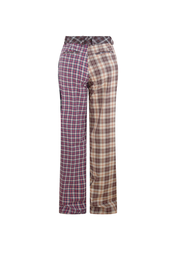 'VIBRANT PLAID MIXES' BAGGY TROUSER -  - Libertine