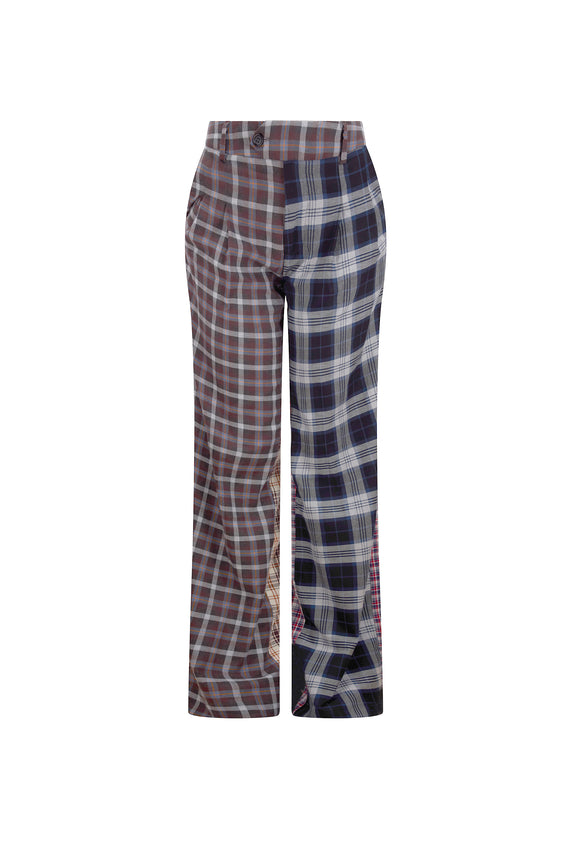 'VIBRANT PLAID MIXES' BAGGY TROUSER -  - Libertine