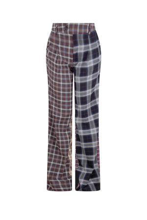 'VIBRANT PLAID MIXES' BAGGY TROUSER