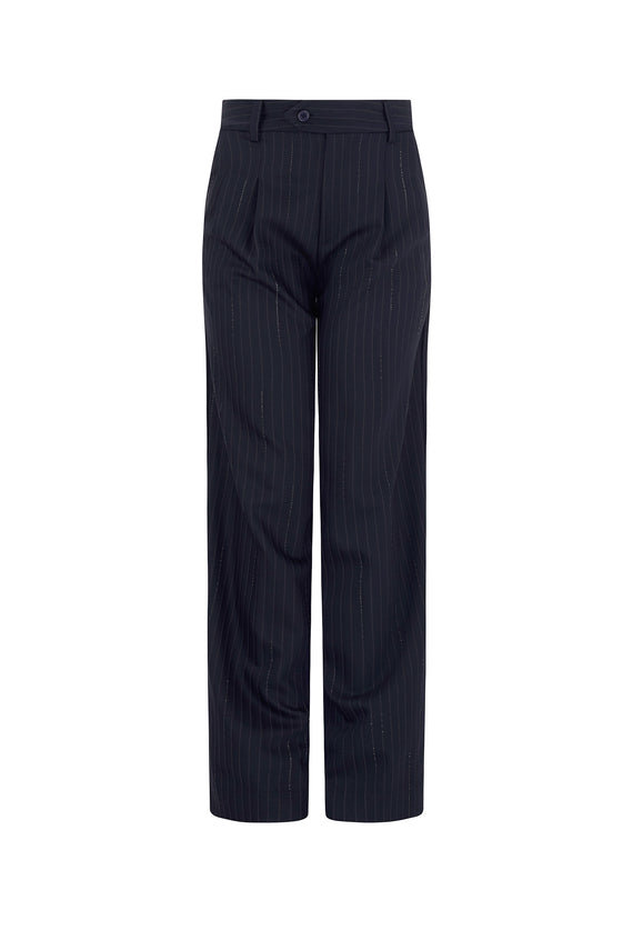 'CRYSTAL PINSTRIPE' BAGGY TROUSER - - Libertine - Main image