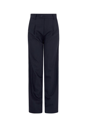 'CRYSTAL PINSTRIPE' BAGGY TROUSER