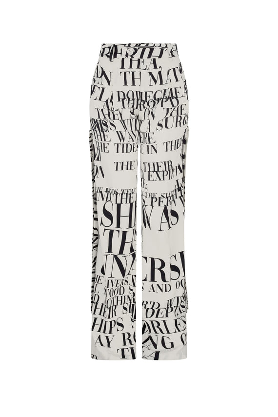 'POEME BLANC' BAGGY TROUSERS WITH STRAPS - - Libertine - Main image