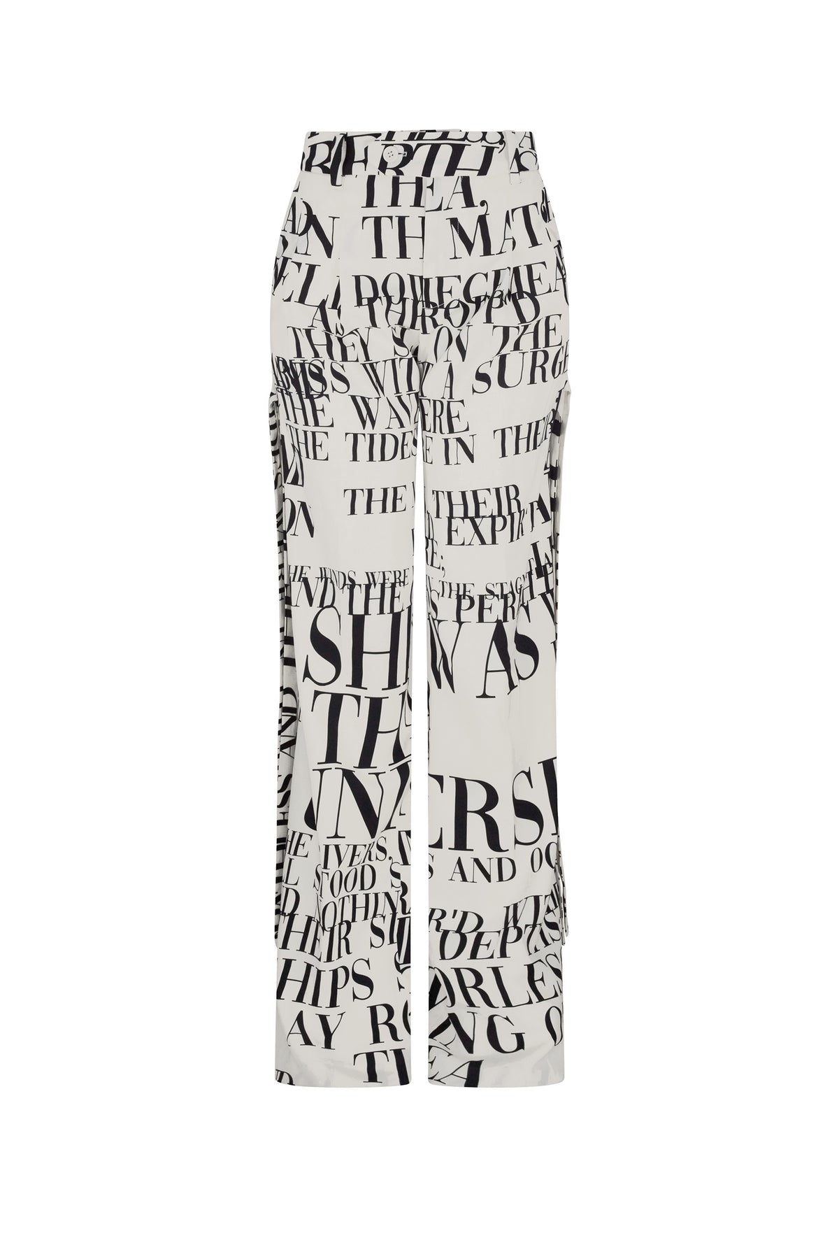 'POEME BLANC' BAGGY TROUSERS WITH STRAPS - - Libertine
