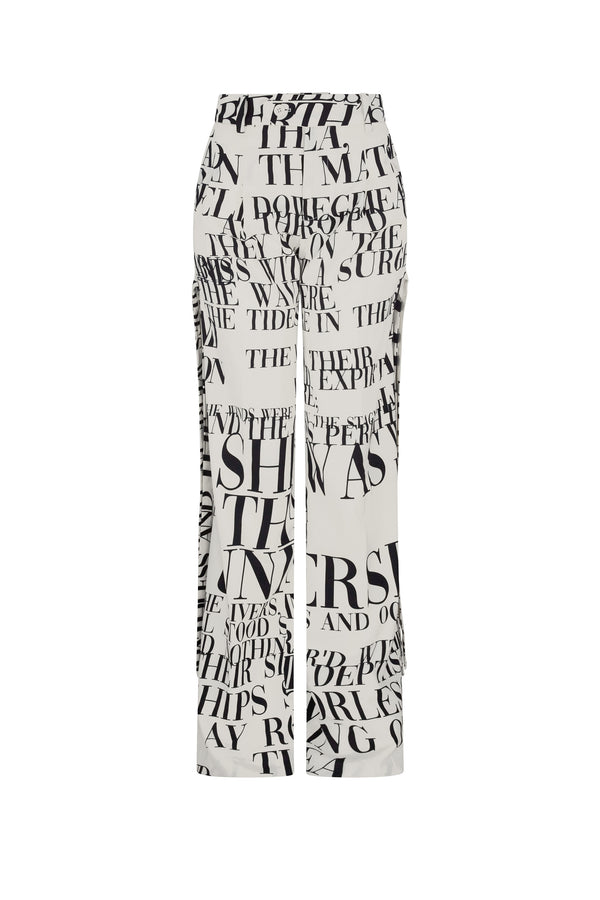 'POEME BLANC' BAGGY TROUSERS WITH STRAPS - - Libertine