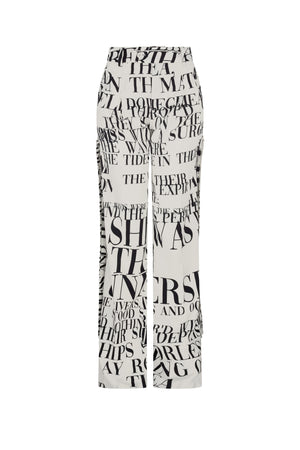 'POEME BLANC' BAGGY TROUSERS WITH STRAPS