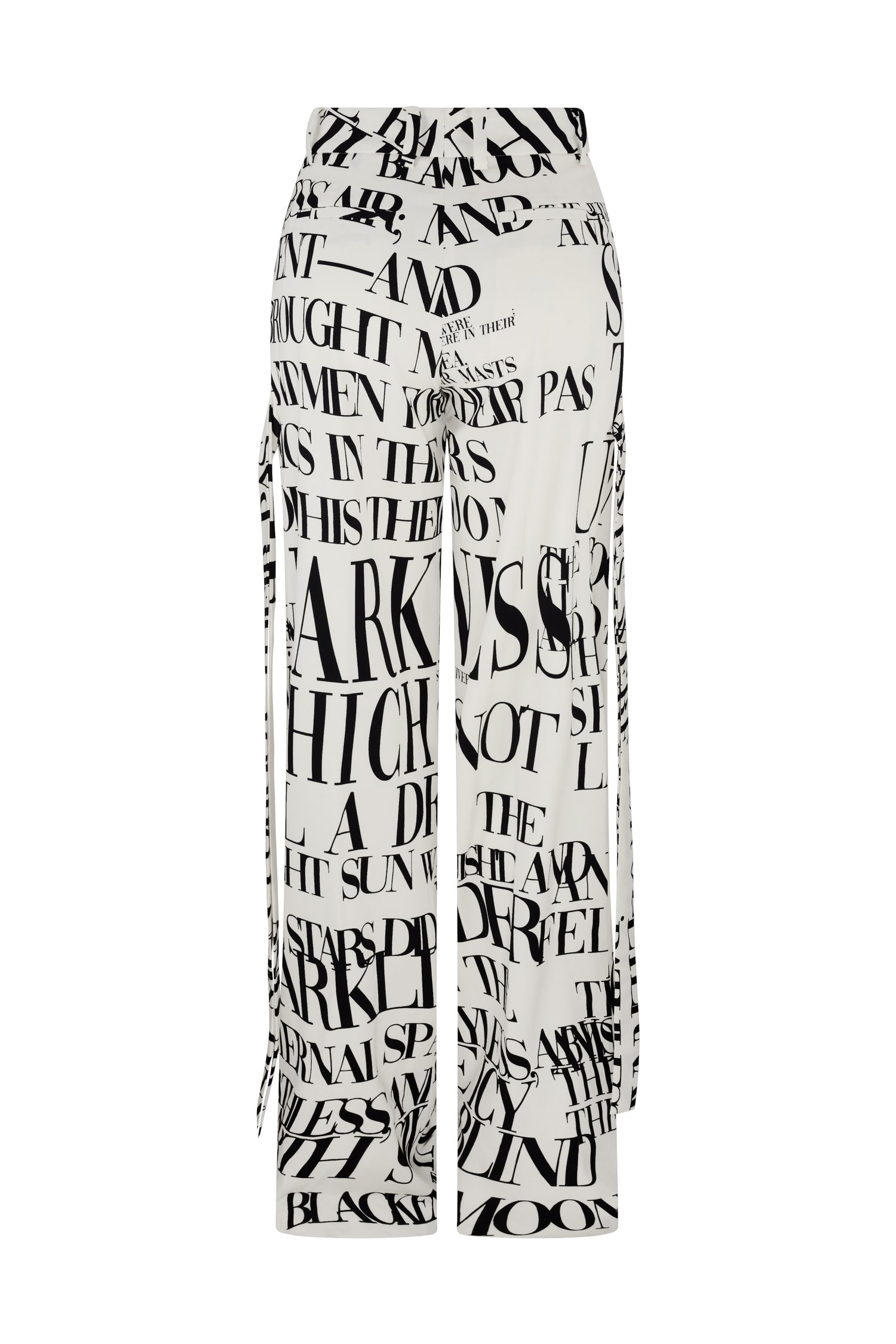 'POEME BLANC' BAGGY TROUSERS WITH STRAPS -  - Libertine