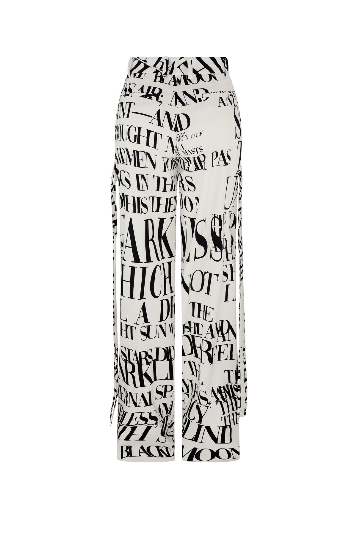 'POEME BLANC' BAGGY TROUSERS WITH STRAPS - - Libertine