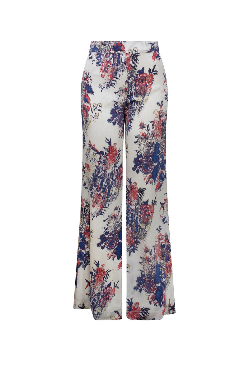 'GLITCHED FLORAL' TRUMPET PANT - - Libertine