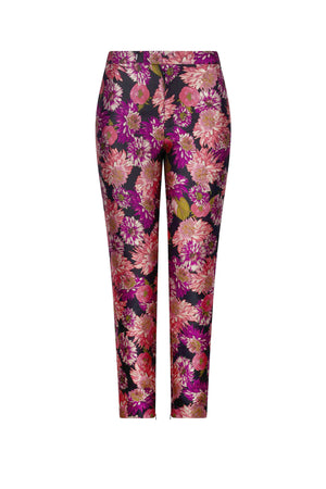'PINK WISH JACQUARD' ANKLE ZIP PANT