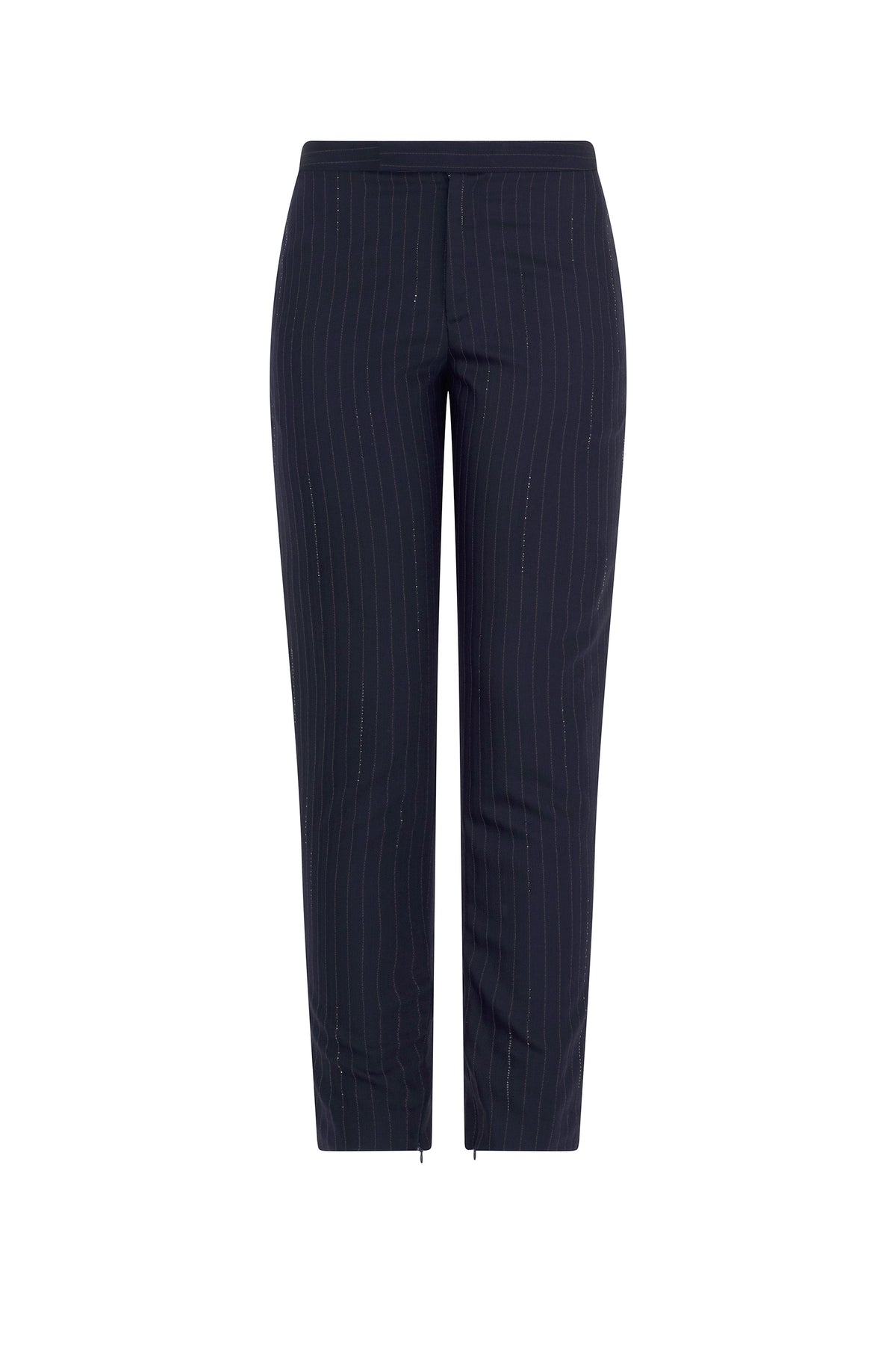 'CRYSTAL PINSTRIPE' ANKLE ZIP PANT - - Libertine