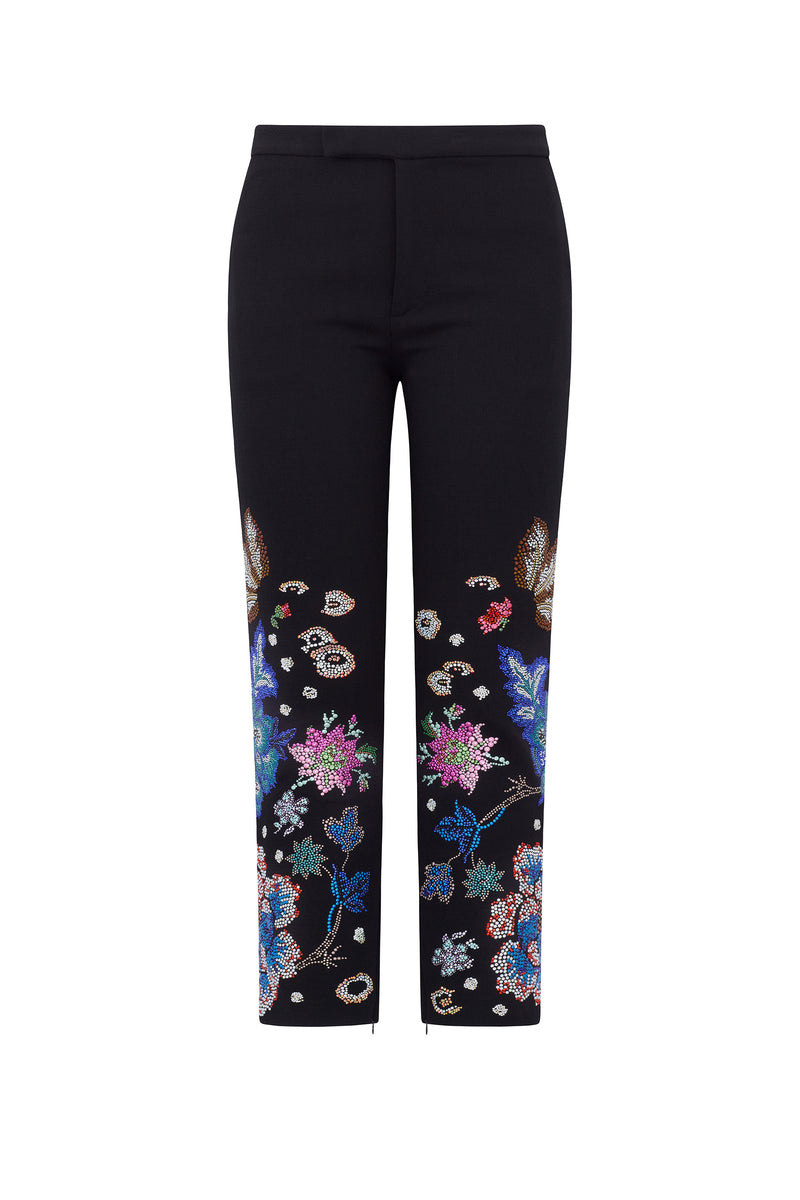 'LUXE BOUQUET' ANKLE ZIP PANT - - Libertine