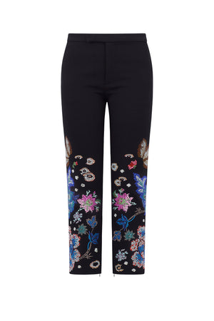 'LUXE BOUQUET' ANKLE ZIP PANT