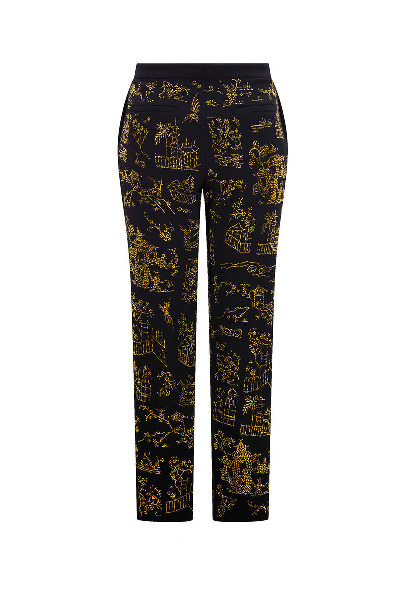 'CHINOISERIE' ANKLE ZIP PANT - - Libertine