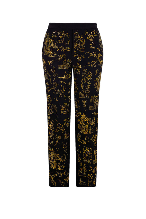 'CHINOISERIE' ANKLE ZIP PANT - - Libertine