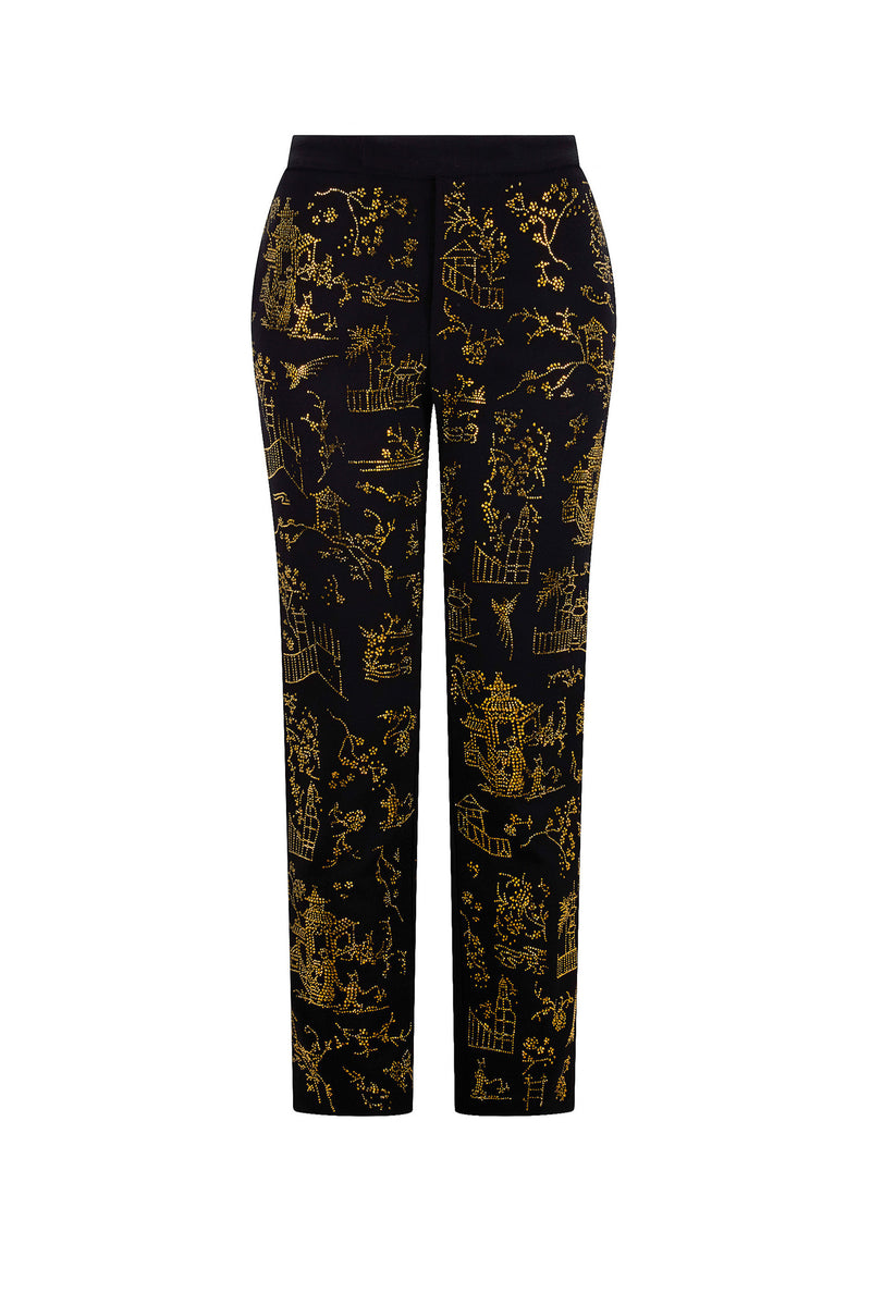 'CHINOISERIE' ANKLE ZIP PANT - - Libertine