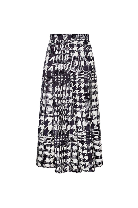 'PEGGYS HOUNDSTOOTH' TULIP SKIRT -  - Libertine