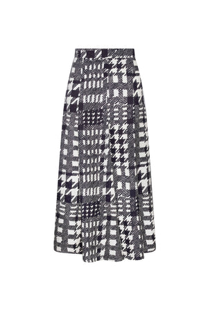 'PEGGYS HOUNDSTOOTH' TULIP SKIRT