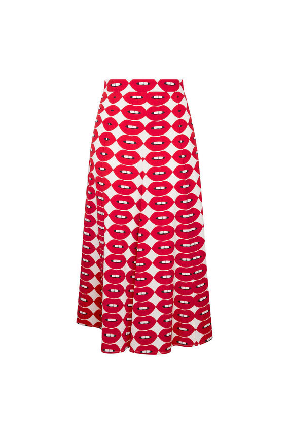 'FRENCH KISSING IN THE USA' TULIP SKIRT -  - Libertine